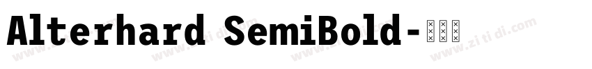 Alterhard SemiBold字体转换